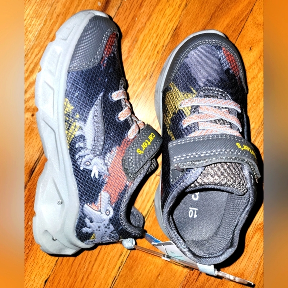 Carter's toddler boy light-up dinosaur shoes; size 10